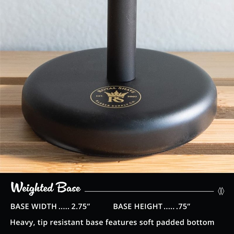 RoyalShave Safety Razor and Brush Stand - Powder Coated Black