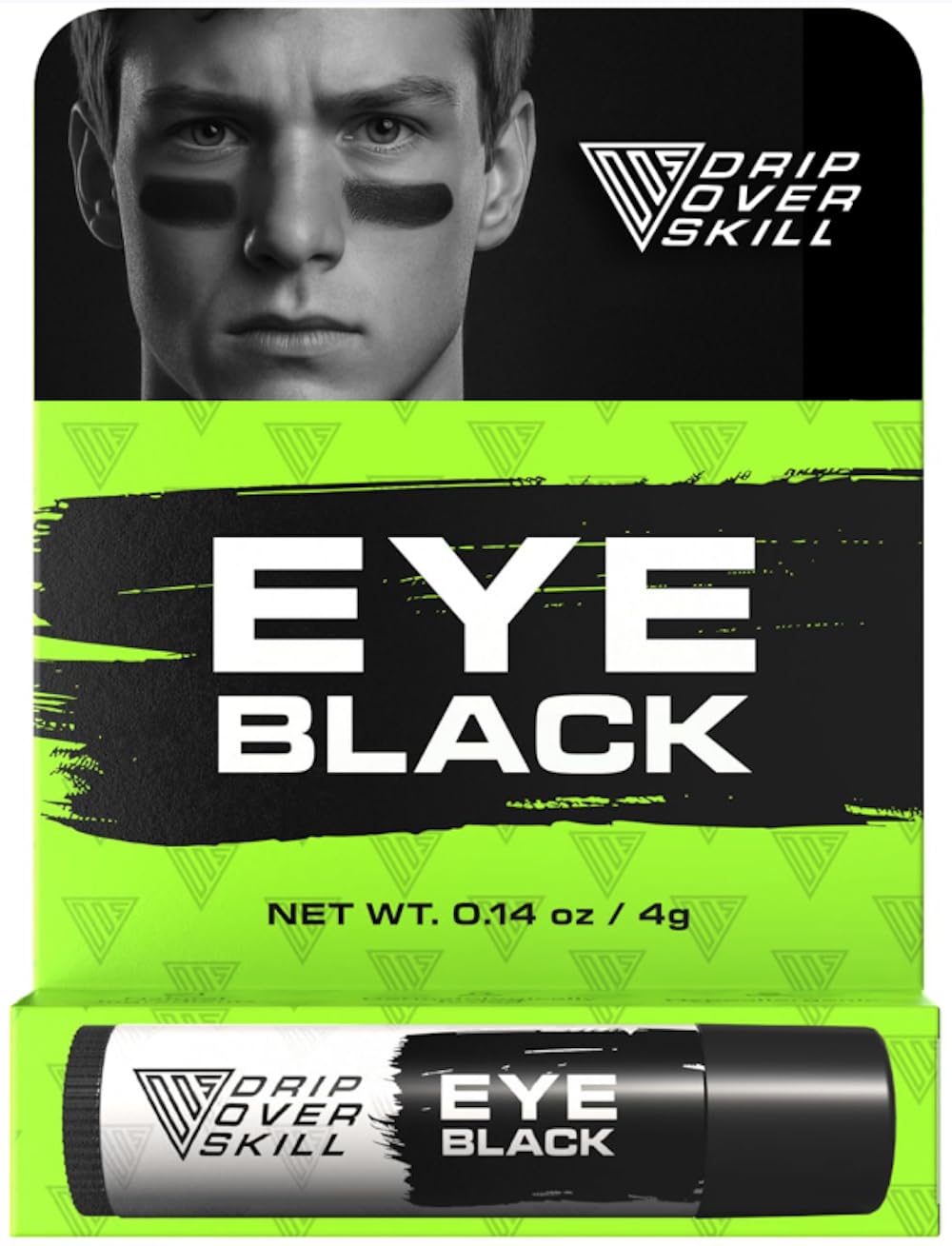 Eye Black Sports Face Paint Stick - Natural Ingredients, Sweat-Repellent, Anti-Glare | Safe for Baseball, Football, Softball