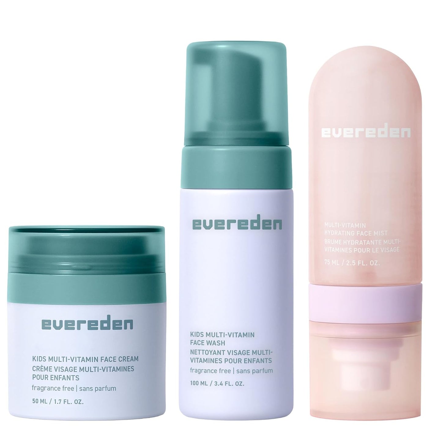 Kids Multi-Vitamin Hydrating Face Mist & Cream Set | Vegan Skin Care for Ages 6+ - Moisturizing & Refreshing