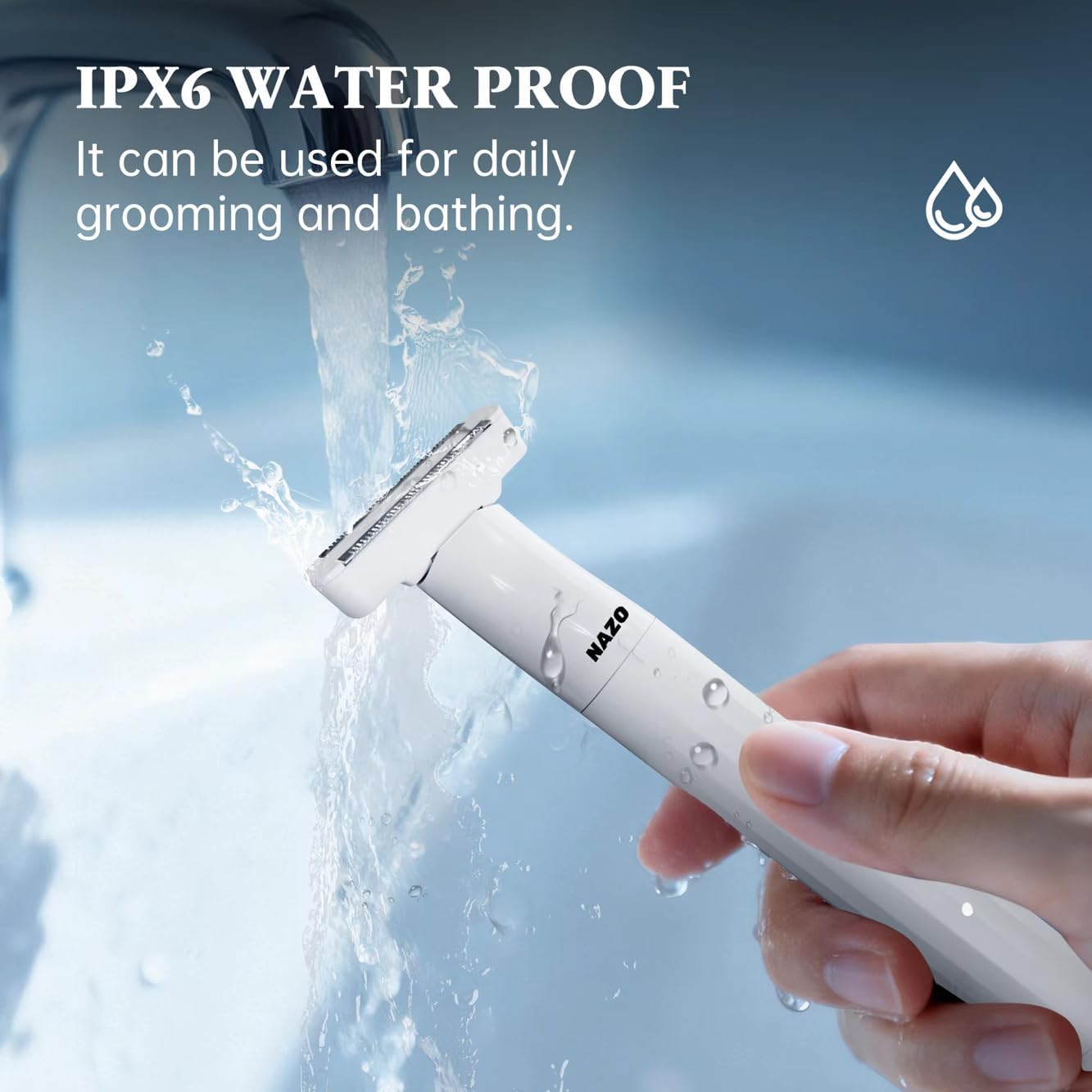Light Bikini Trimmer for Women & Men - Waterproof Electric Razor for Pubic Hair & Sensitive Areas | Cordless, Painless, Dual Edge Blade