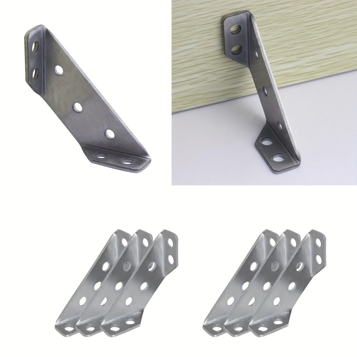 10Pcs Triangle Bracket Furniture Support Thickened Universal Connector Corner