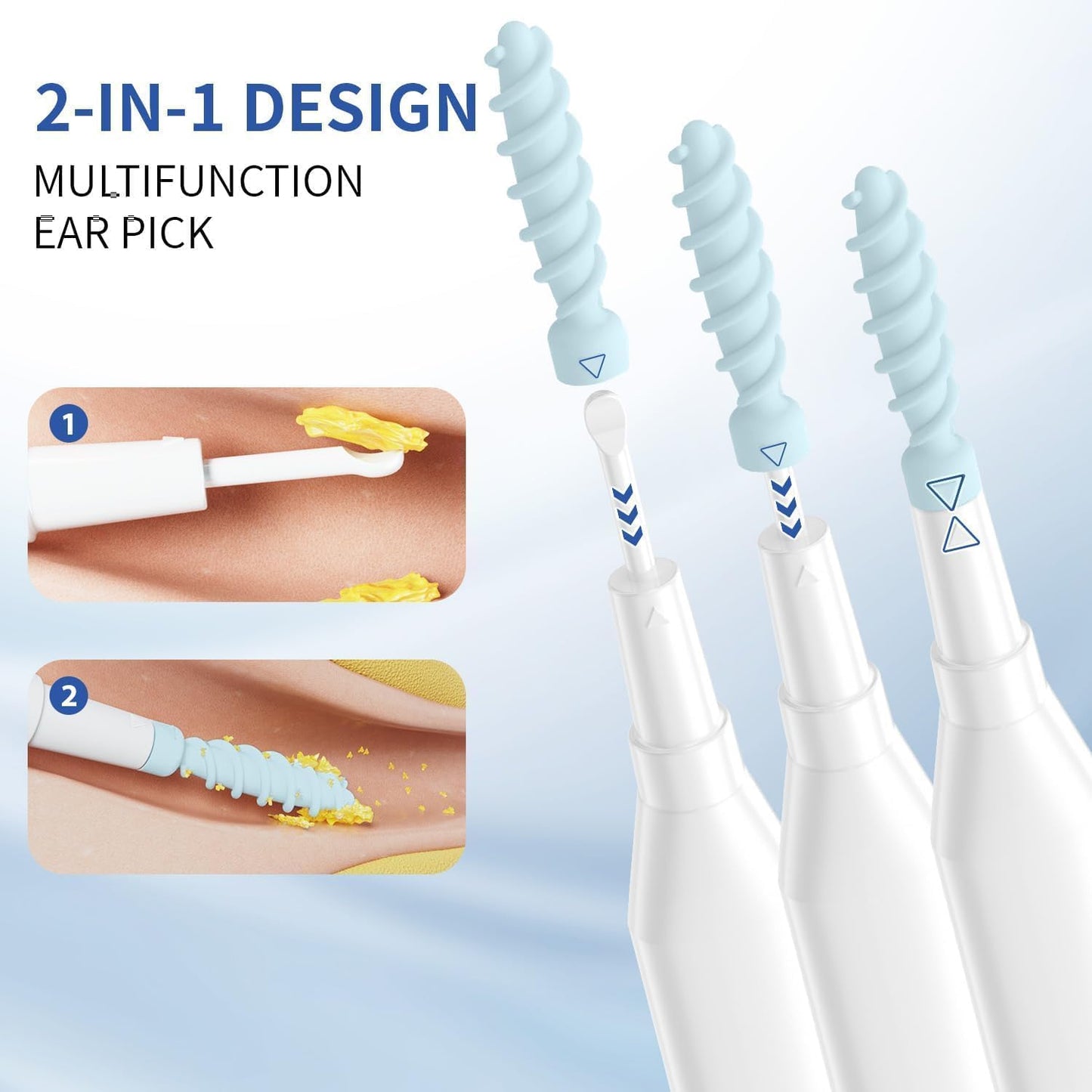 Ear Wax Removal Tool - Multifunctional Spiral Cleaner with 9 Tips | Washable Deep Cleaning Kit
