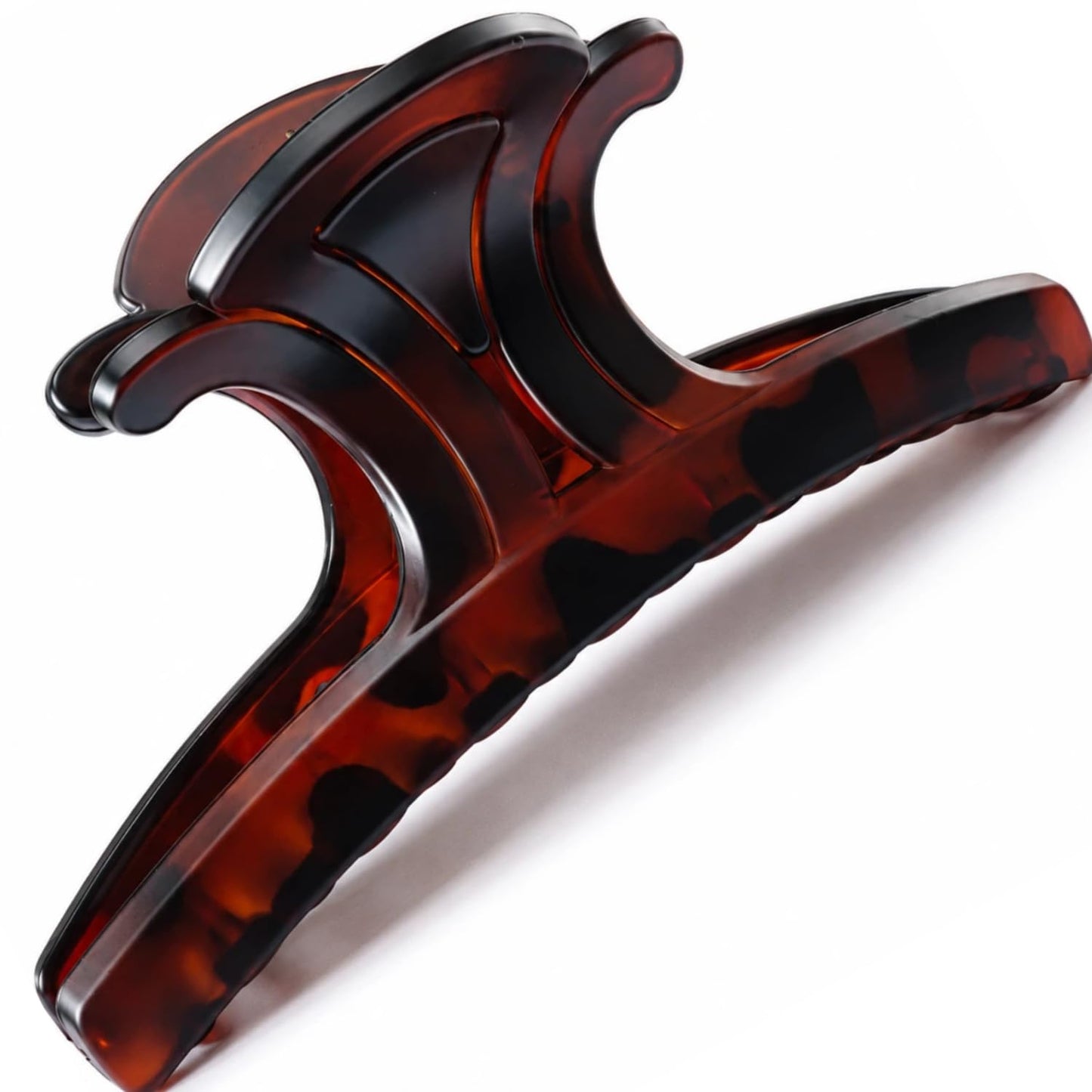 Curved Butterfly Hair Claw Clip - 5 Inch Extra Large, Strong Hold for Thick & Thin Hair | Matte Tortoiseshell