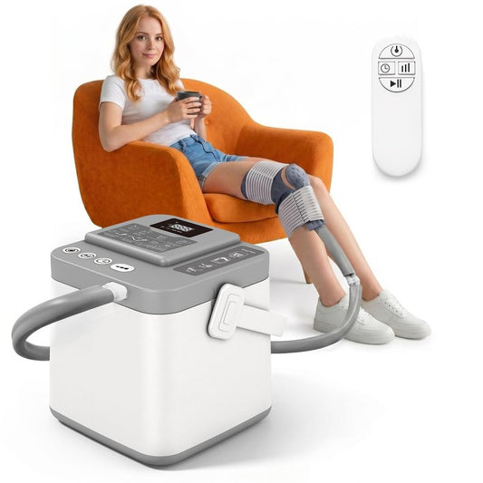 WTBFX Cold Therapy Machine, Silent Brushless Pump Knee Ice Machine with Cryotherapy System, Ice Therapy Machine for Knee, Shoulder, Ankle, Leg and Hip