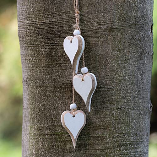 Handmade Heart-Shaped Wooden Ornaments - 2Pcs for Home & Events