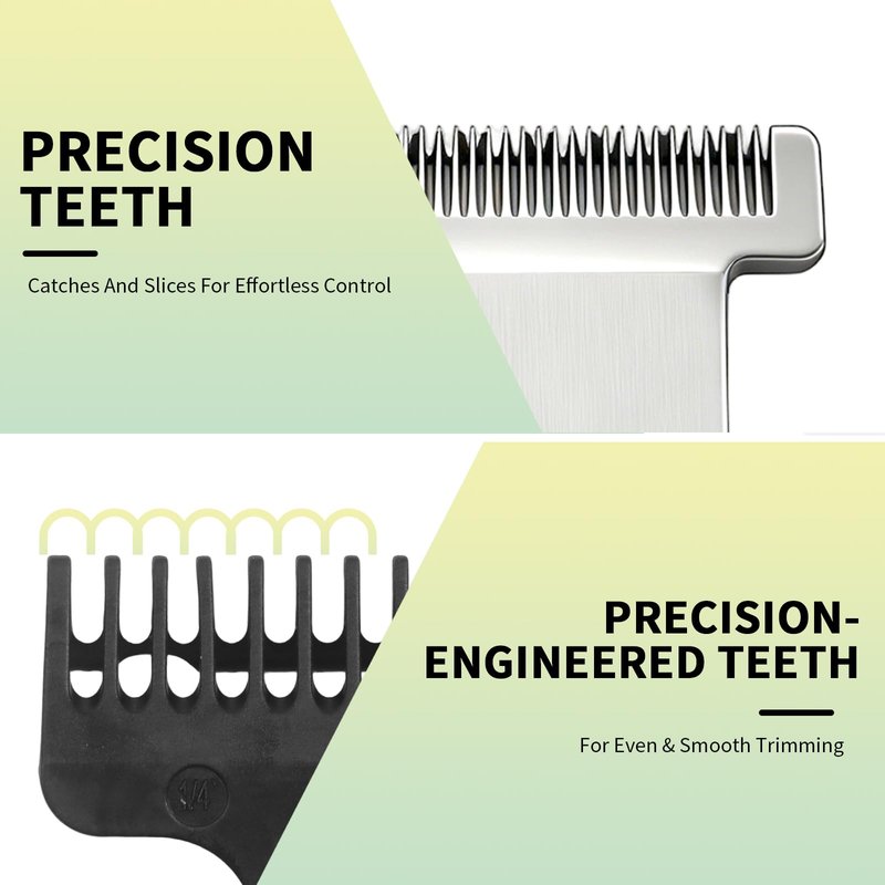T-Blade & Comb Kit for Wahl Trimmers, Includes 1.5mm 3mm 5mm 6.5mm Combs & 2 Replacement Blades, Compatible with Wahl 9864 9864SS 9686 9818A 9854L 9876L WSS3L SS2L Etc