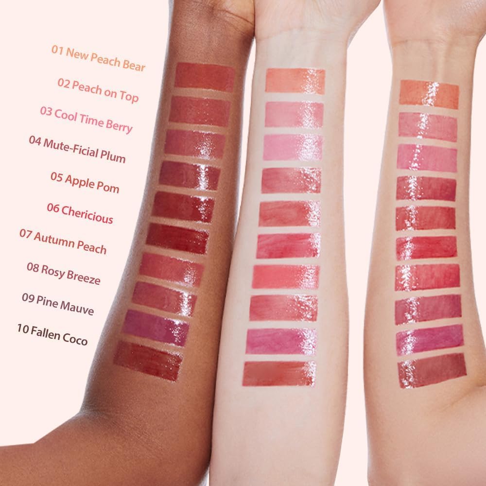 Jelly Lip Glow Tint - Hydrating Lip Gloss with Long-Lasting Moisture | Cool Time Berry, Perfect for Daily Use