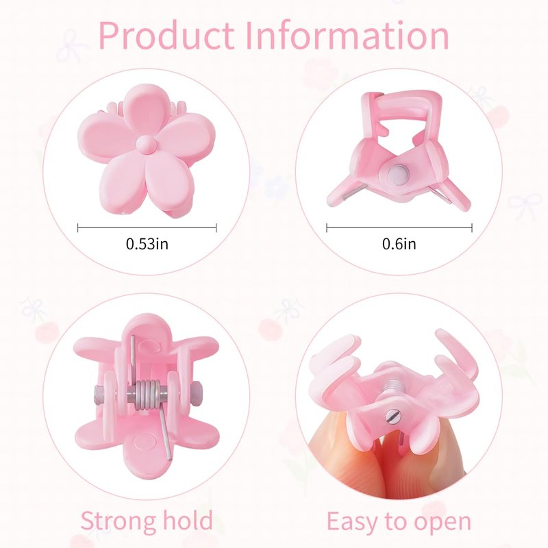 Mini Flower Hair Clips - 150 Pcs Colorful Claw Clips for Women, Girls & Teens | Cute Hair Accessories