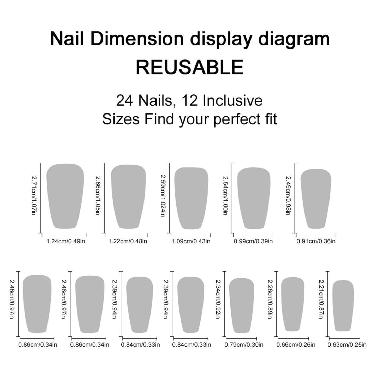 Rainbow Ombre Press on Nails Medium Coffin Fake Nails Colorful Gradient False Nails with Glitter Designs, 24Pcs Glossy Reusable Full Cover Stick on Nails for Women Summer Manicure