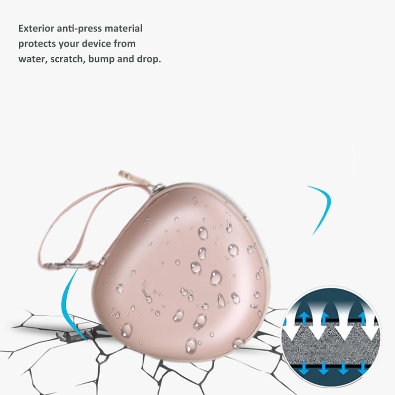 Aproca Case Compatible with Beats Studio Pro/Solo 4 / Solo3 / Studio3 Wireless On-Ear Headphones -Portable Storage Headset Bag for Accessories -Rose Gold (Case Only)