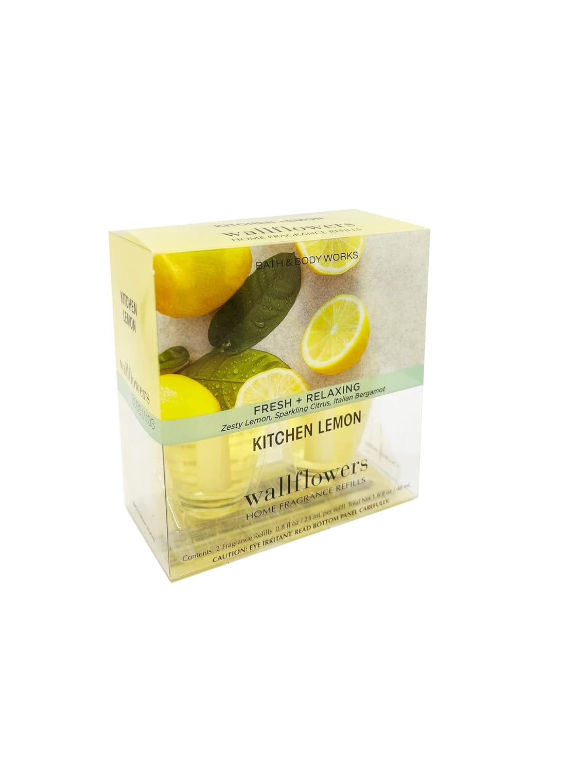 Wallflowers Home Fragrance Refill Bulbs - Kitchen Lemon Scent | 2 Pack