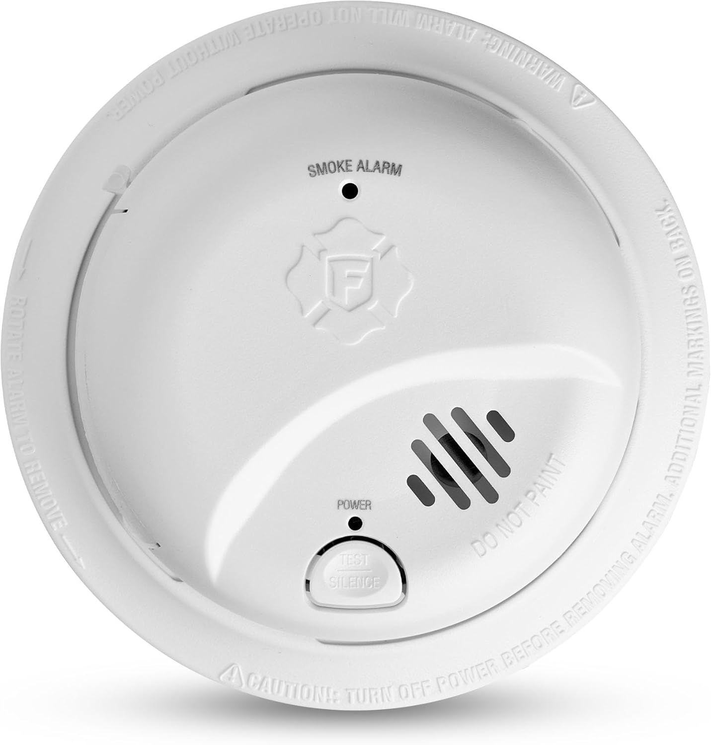 Smoke Alarm - Battery-Operated Detector with Test & Silence Button | SMI100, 1-Pack