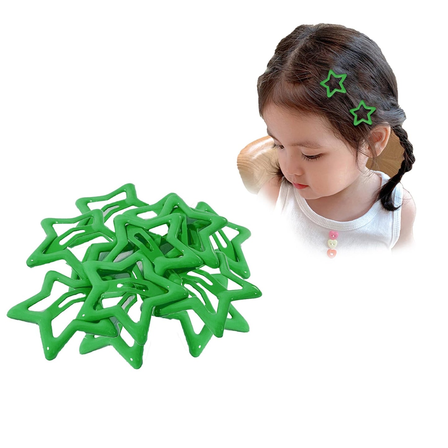 Star hair clips for children