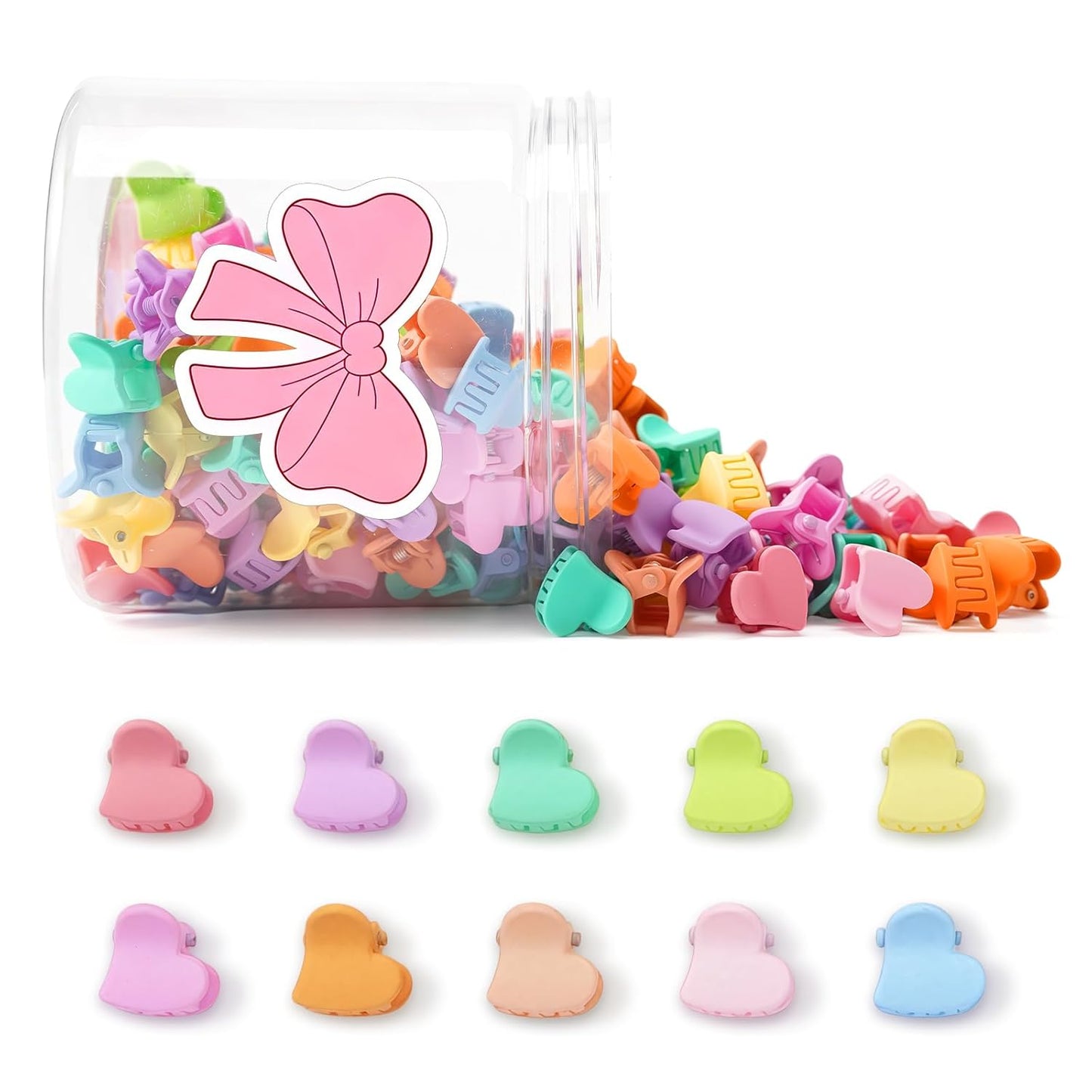 Colorful Mini Flower Hair Clips - 150 Pcs Cute Claw Clips for Girls | Toddler Hair Accessories