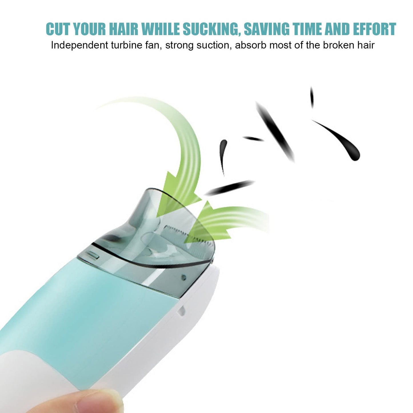 Agatige Baby Hair Clipper, Professional Vacuum Auto Sucking Electric Hair Clippers with Trimmer Guide Comb Haircut Rechargeable Cordless Hair Cutting Machine for Infants & Kids