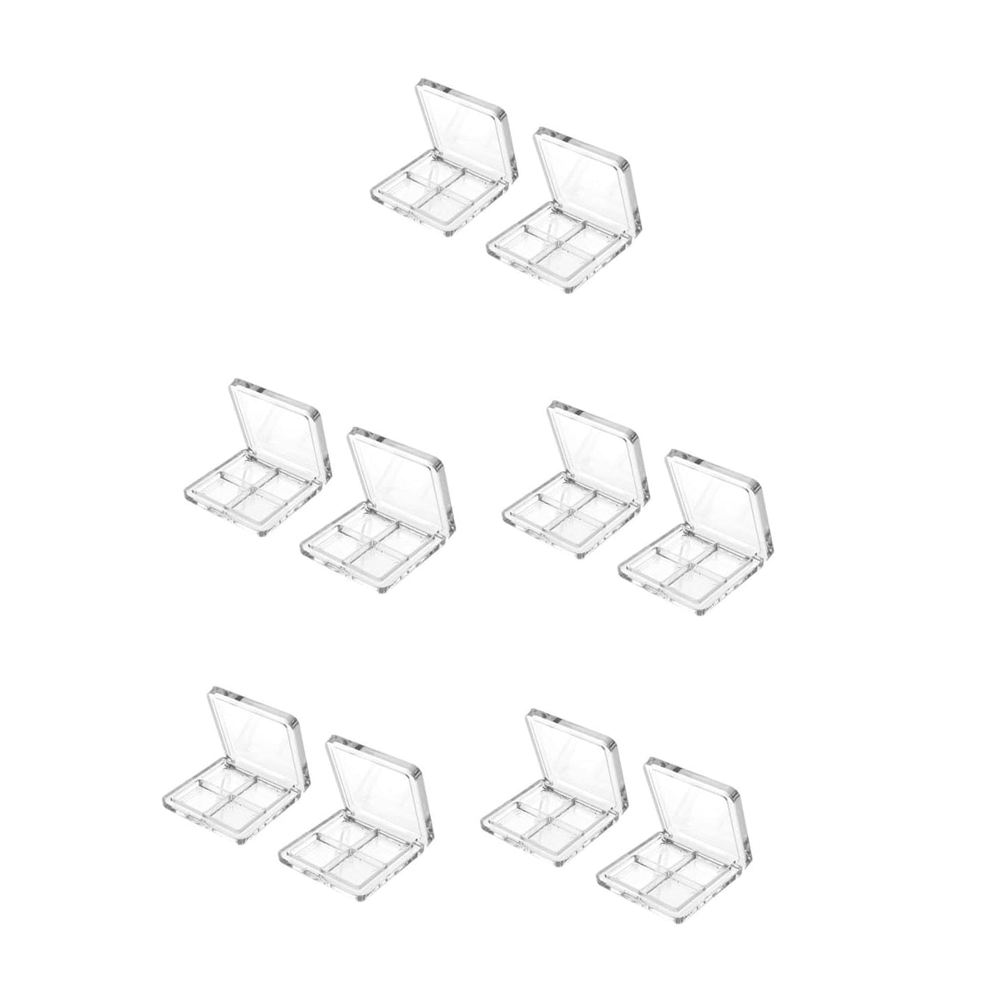 Empty Lipstick Palette - 4-Grid Refillable Depotting Case for Lipstick, Eyeshadow & Blush | Clear DIY Makeup Organizer for Women