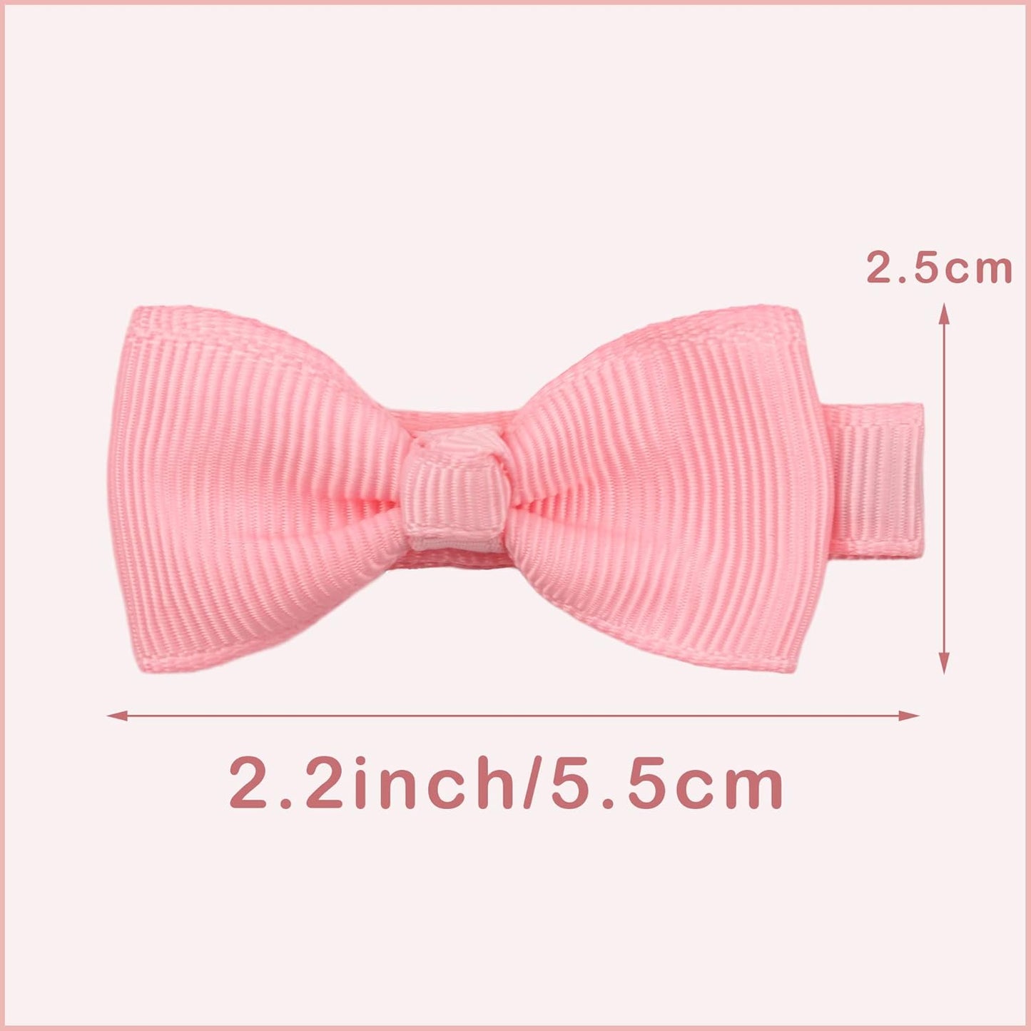 Baby Hair Clips - 50PCS Fully Lined Bows for Girls | Tiny 2" Alligator Clips for Infants & Toddlers