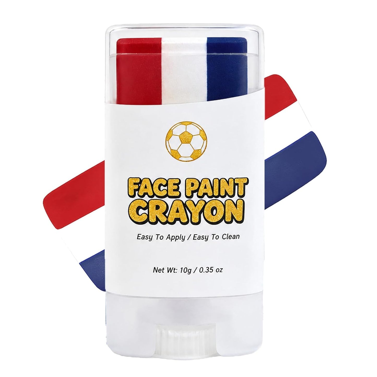 Face Paint Stick - Blue & White Argentina Soccer Fan Makeup | Washable, Non-Toxic Crayon for Game Day, Softball & Football