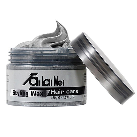 Temporary Silver Gray Hair Wax 4.23oz, Instant Hairstyle Mud Cream, Hair Pomades for Party, Cosplay, Nightclub, Masquerade, Halloween.