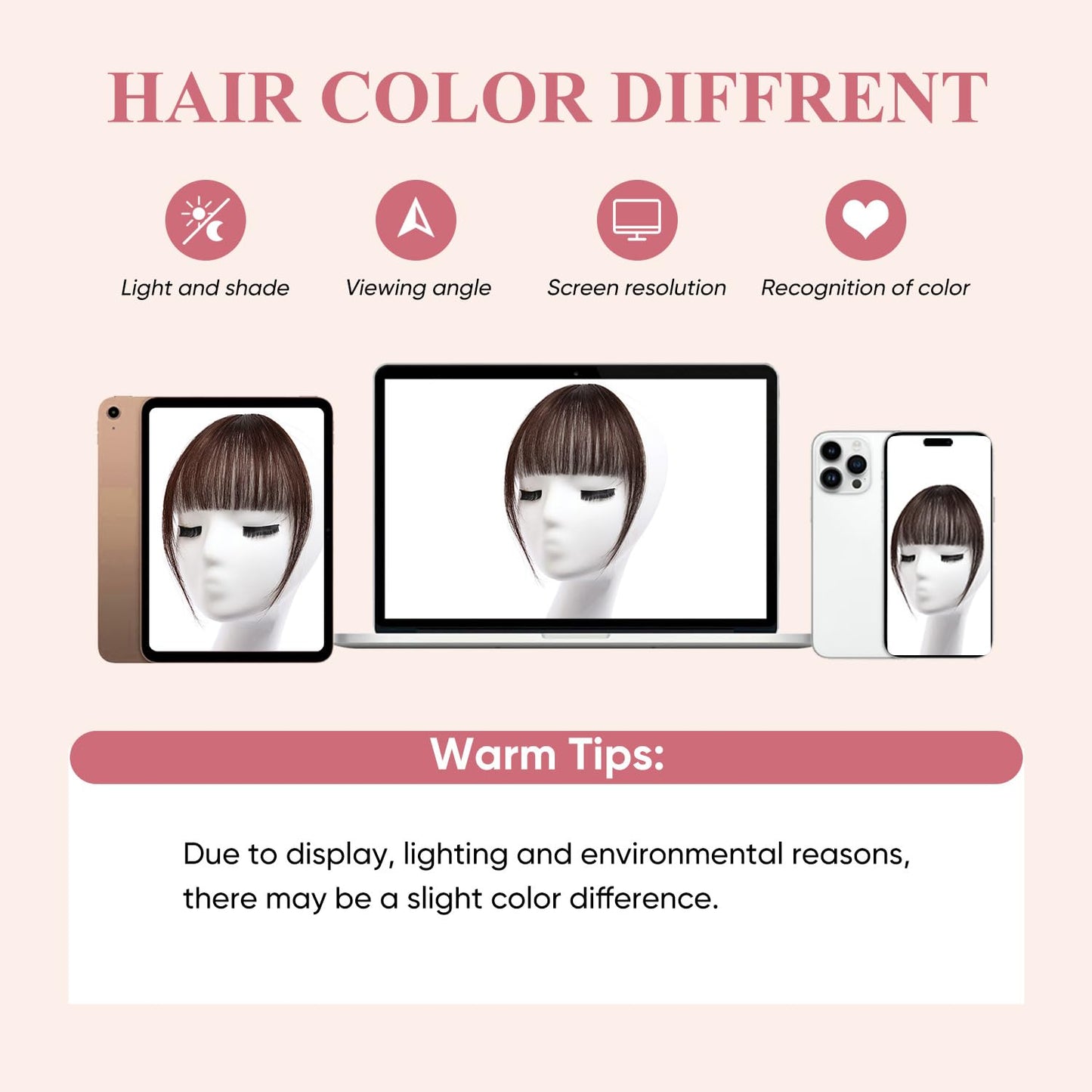 Clip In Bangs - 100% Real Human Hair Extensions | Wispy Dark Brown Fringe for Women