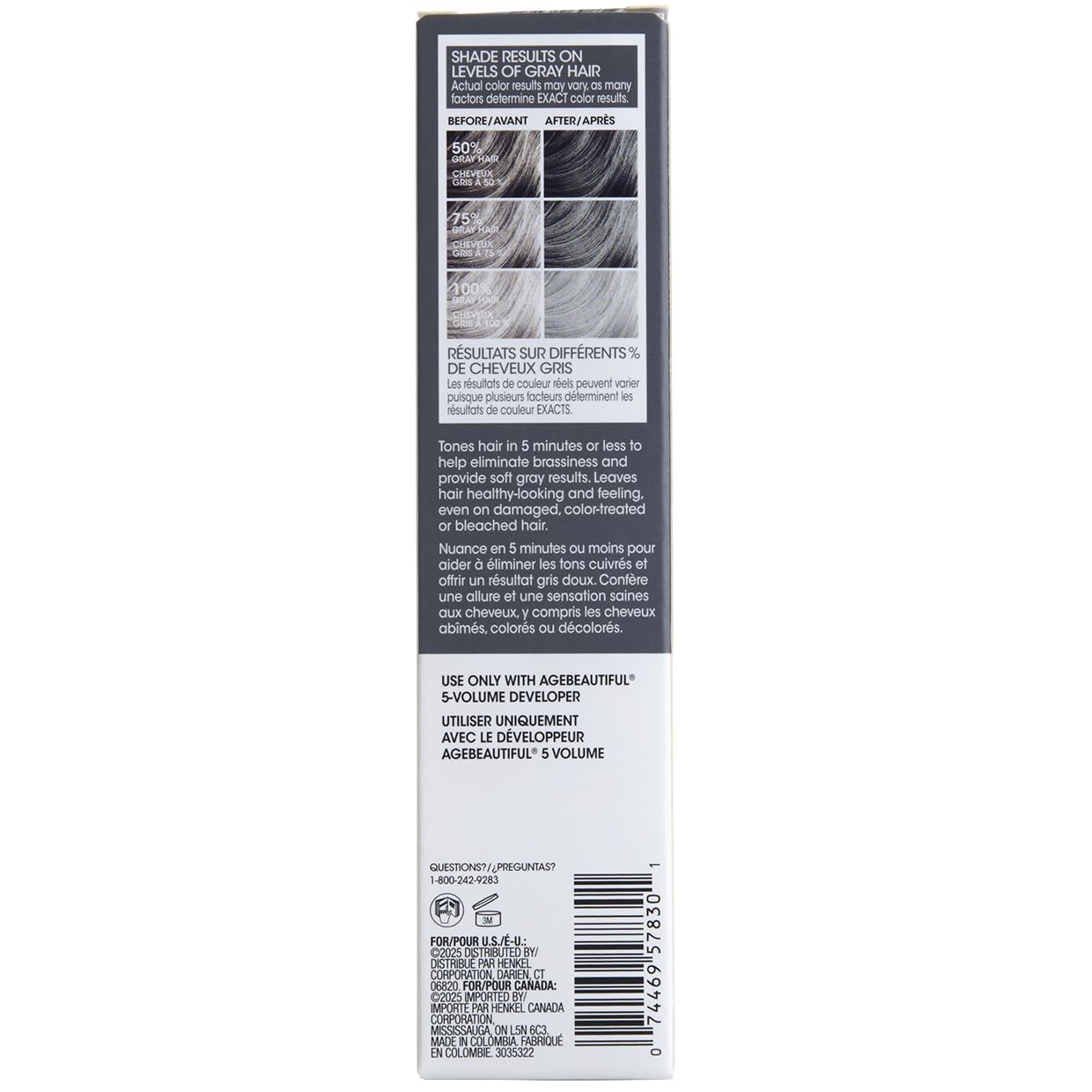 AGE Beautiful Demi Liqui-Creme 5-Minute Express Toner - Enhance Gray Hair, Nourishing & Ammonia-Free | Custom Shades & Shine
