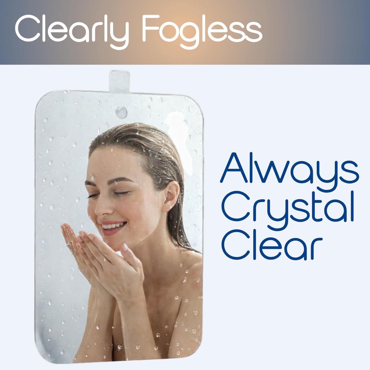 Fogless Shower Mirror for Shaving & Face Washing - Anti-Fog Design | Perfect for Men & Women