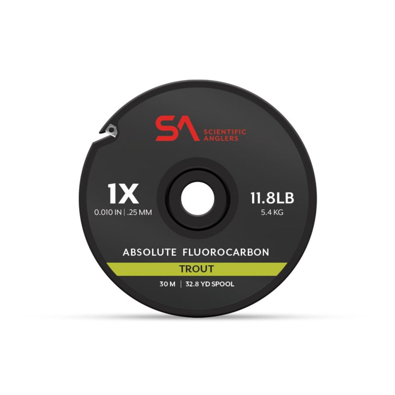 SA Absolute Trout Fluorocarbon Tippet, 30m, 1X