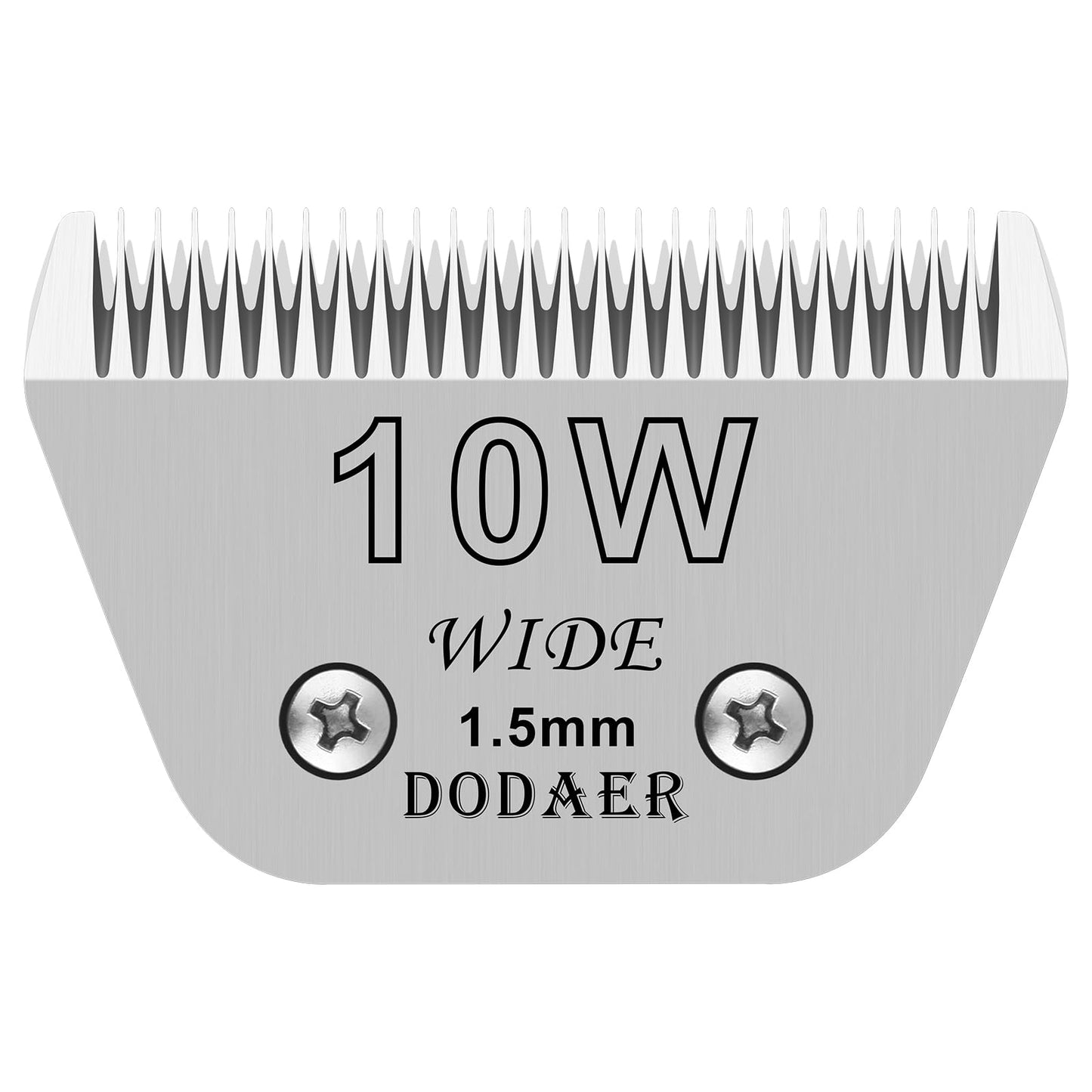 DODAER Detachable Pet Dog Grooming Blades-Size 10W Dog Grooming Wide Blade,Cutting Length 1/16" 1.5mm,Compatible with Andi-s,Oster A5,Wahl km10 Clippers
