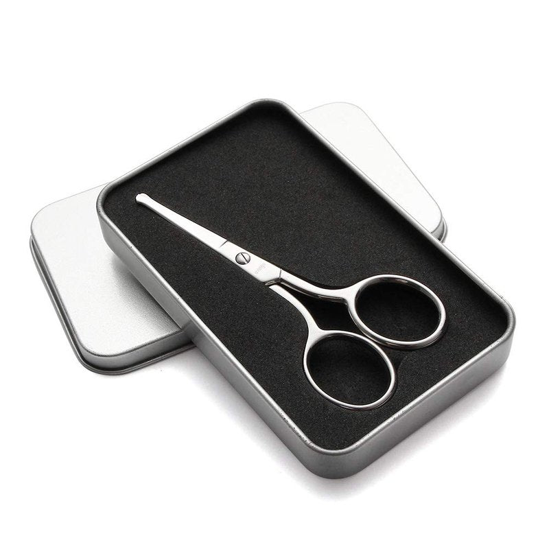 LIVINGO Premium Manicure Rounded Tip Scissors Multi-purpose Stainless Steel Cuticle Pedicure Beauty Grooming Kit for Nail, Eyebrow, Eyelash, Dry Skin, Nose Hair 3.5 inch