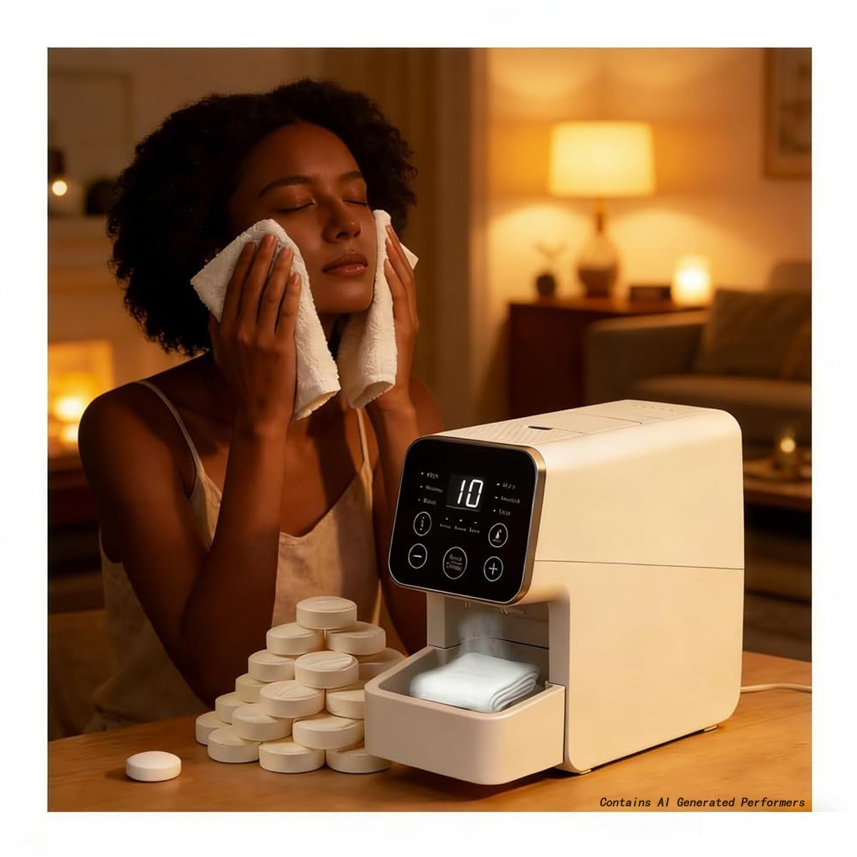 Hot Towel Dispenser with Fast Heating, Disposable Towel Warmer Machine for Facials, Spa, Massage, Home Salon Equipment, Includes 50 Towels