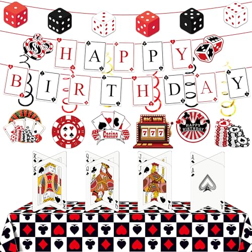 Casino Theme Party Decorations Set - Birthday Supplies Kit