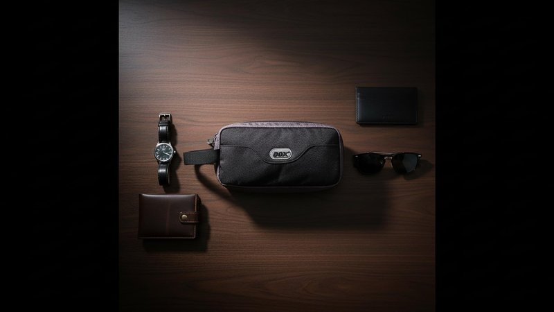 GOX Small Travel Toiletry Bag for Men, Hanging Dopp Kit Organizer with Water-Resistant Nylon, Portable Shower Toiletry Case