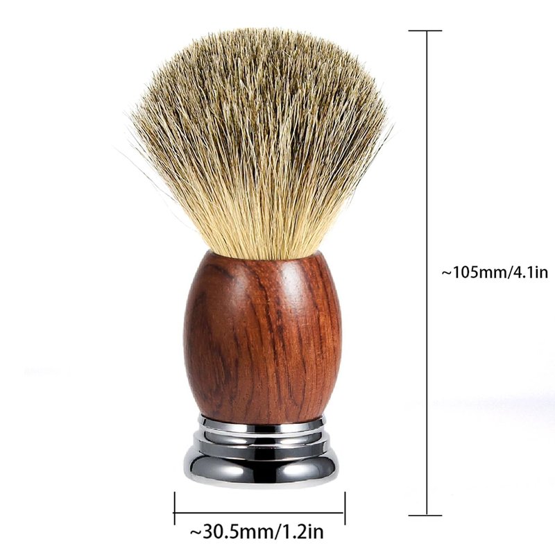 Grandslam Safety Razor Shaving Kit for Men,Pure Badger Hair Brush and Double Edge Safety Razor (Closed Comb) with Rosewood Handle, Shaving Stand, 10 Razor Blades, Perfect for Every Day Use