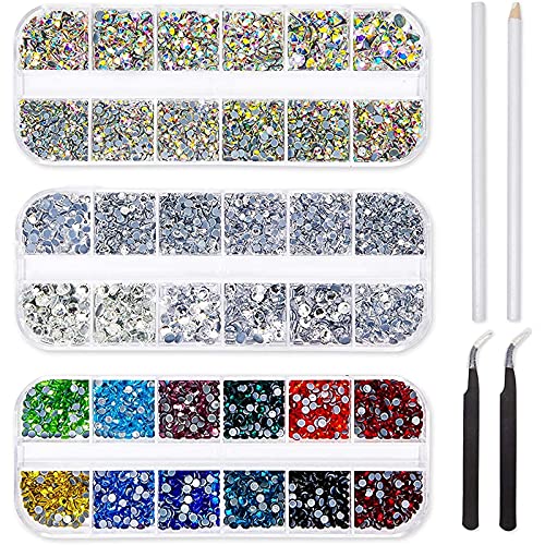 Bright Creations Hotfix Rhinestones Kit - 6007 Pieces for Nail Art & Crafts