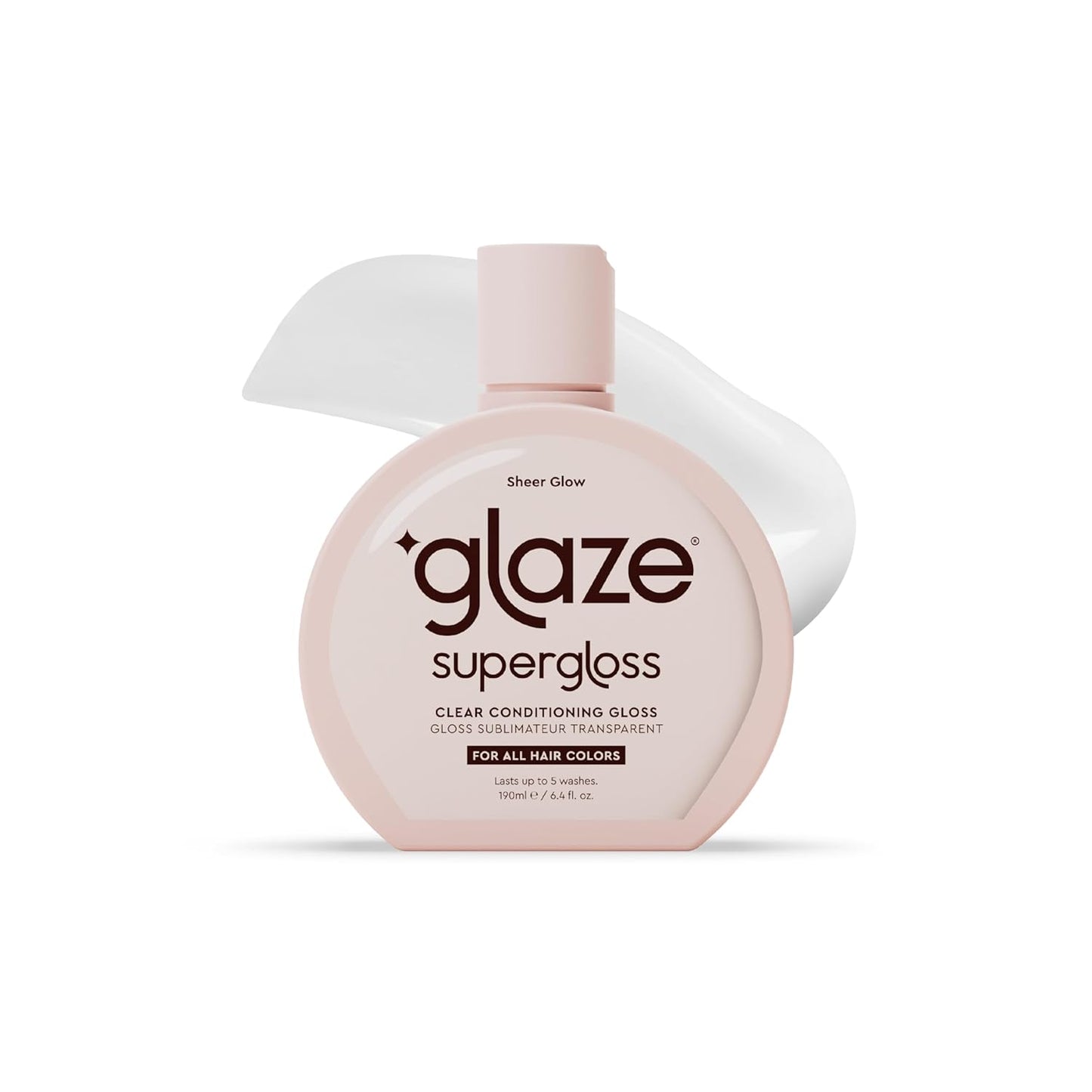 Supergloss Clear Conditioning Hair Gloss - Sheer Glow for All Hair Types | Boosts Shine & Hydration - 6.4 Fl Oz