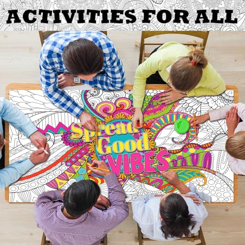 Giant Mandala Coloring Poster - Spread Good Vibes for All Ages