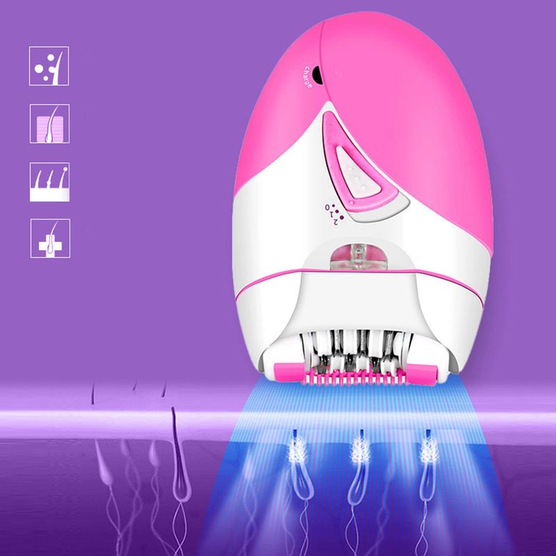 Rechargeable Hypoallergenic Portable Electric Hair Epilator for Smooth Hair Removal