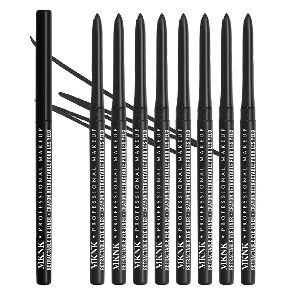 Retractable Creamy Eyeliner & Eyeshadow Sticks - Ultra Pigmented Matte Finish | 4 Pcs in Black, White, Brown, Blue, Purple, Green, Gray