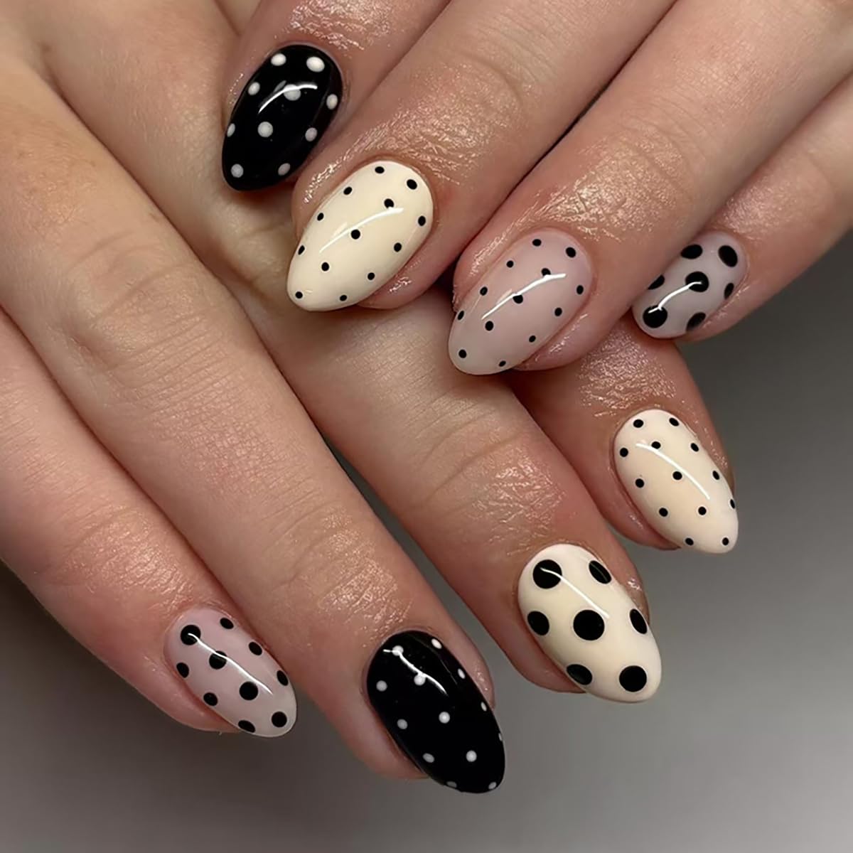 Short Square Press On Nails - Cute Glitter Gradient Full Cover Acrylic Nail Tips | 24PCS for Women