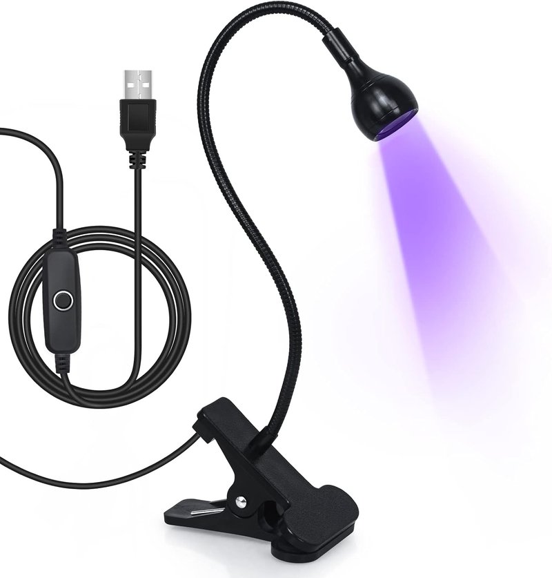 AORAEM LED Nail Lamp - Professional Gel Nail Curing Light with Gooseneck Clamp | Adjustable Black Design