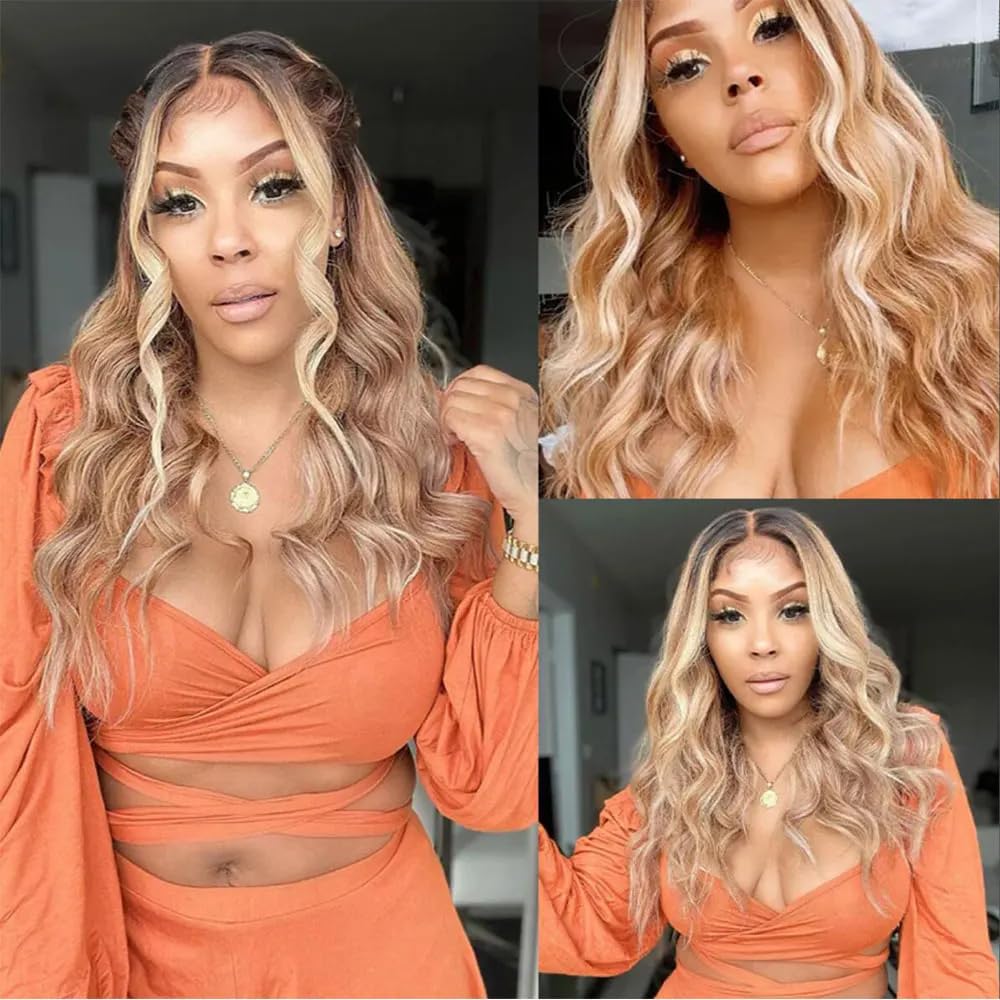 P4613 Bundles Highlight Body Wave Bundle Blonde Human Hair Bundle Brazilian Virgin Hair 3 Bundles 18 20 22 Inch P4/613 Body Wave Human Hair Weave
