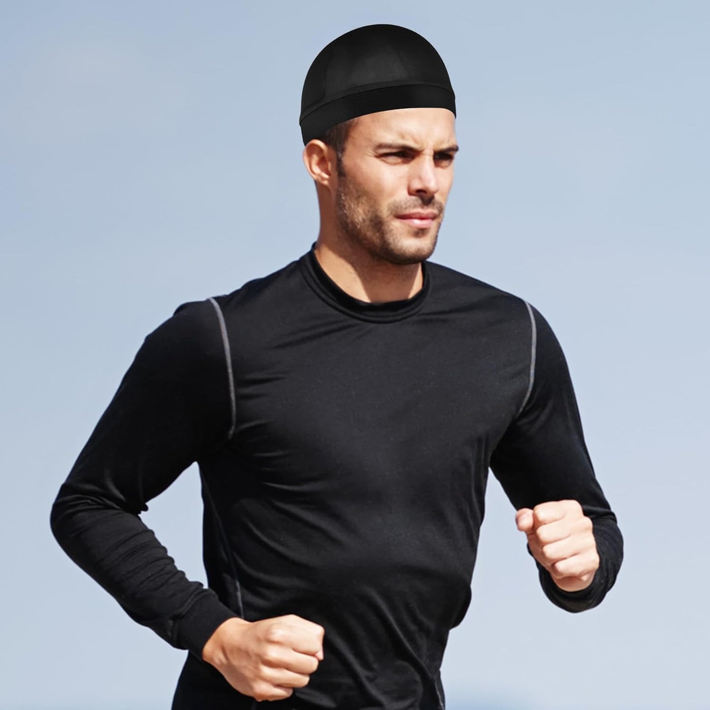 Silky Hair Bonnet for Men - Satin Wave Cap with Elastic Band | Black 360 540 720 Waves