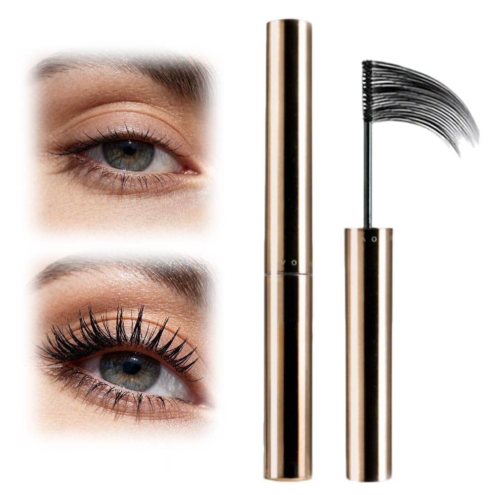 Lengthening Waterproof Mascara - Ultra-Fine Quick-Dry Formula for Short Lashes | Volumizing 3D Curling Black Mascara