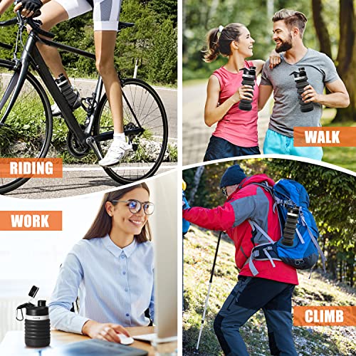 ONTA Collapsible Silicone Water Bottle 20oz - BPA Free, Leakproof & Portable