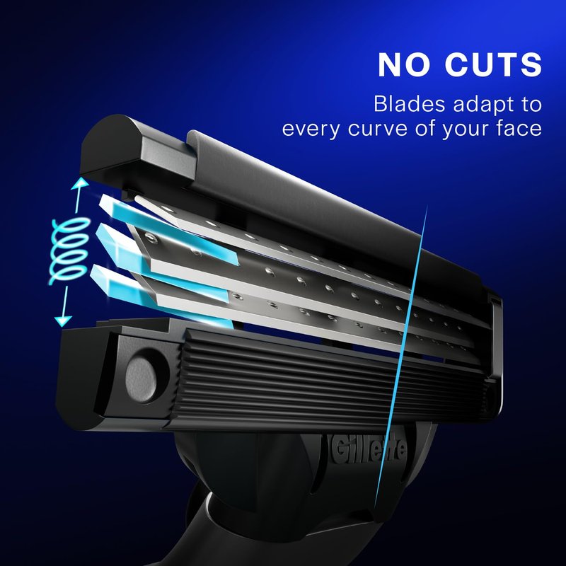 Gillette Mach3 Charcoal Shaving Razor Blades - 2S Pack Count (Cartridge), Men