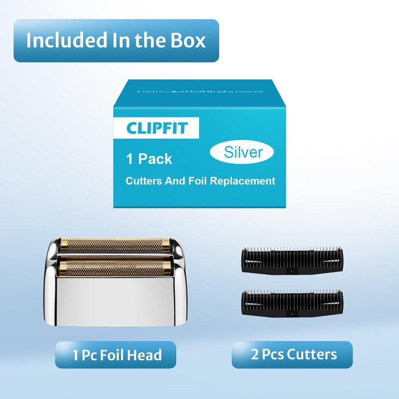 FXFS2 Foil Shaver Replacement Foil Compatible with Babyliss Foil Shaver FXFS2, Silver Color, 1Pack