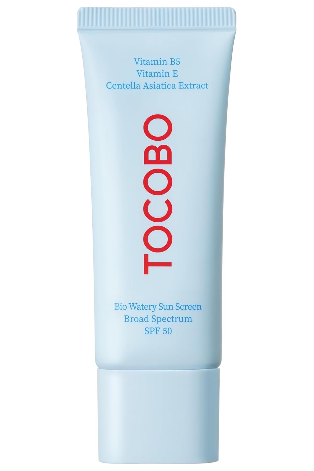 TOCOBO Bio Watery Sunscreen SPF 50 - Lightweight Korean Facial Sun Cream with Hyaluronic Acid | 1.35 fl oz