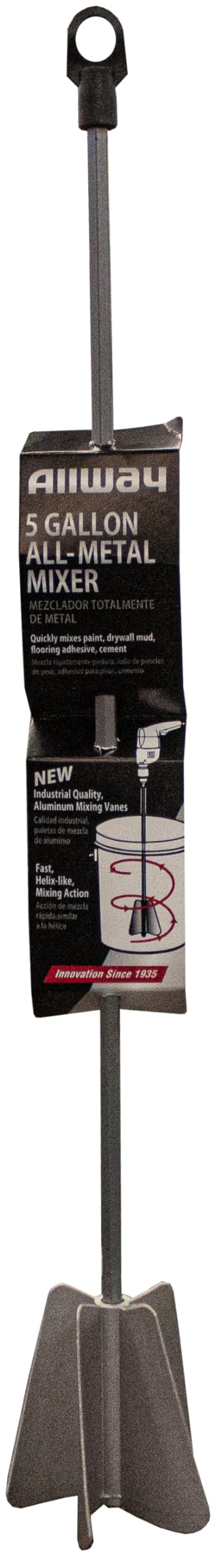 ALLWAY HMA Heavy-Duty Aluminum Helix Mixer Drill Attachment for 5-Gallon Containers