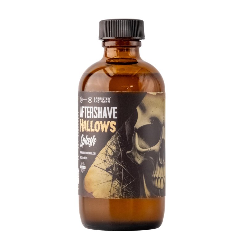 Barrister and Mann Aftershave Splash - Moisturizing & Nourishing for Beards Shave Balm Daily Moisturizer Soothes Face After Shaving Eliminates Razor Burn for A Silky Smooth Finish 3.5oz (Hallows)