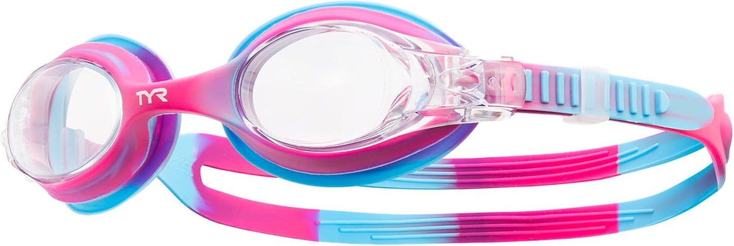 Swimple Tie-Dye Kids' Swim Goggles - Comfortable Fit & UV Protection | Adjustable Strap